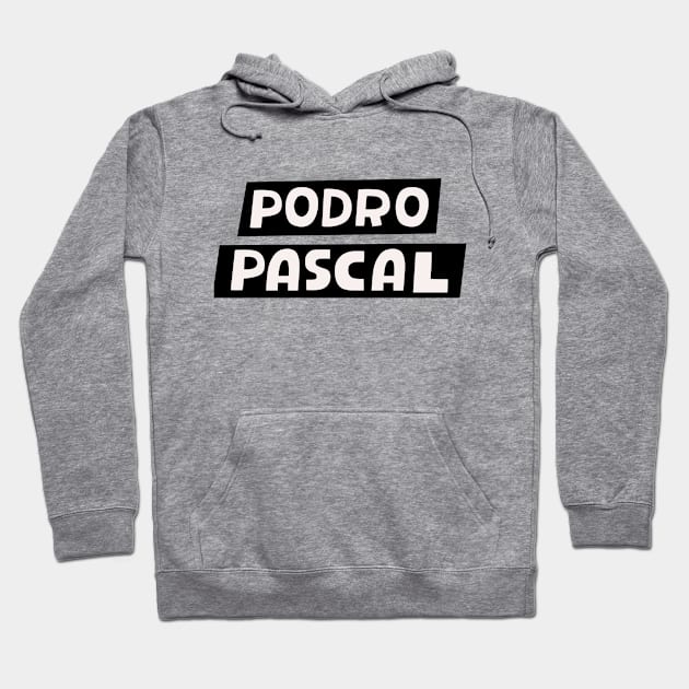 Podro Pascal Repeating Logo Hoodie by Podro Pascal